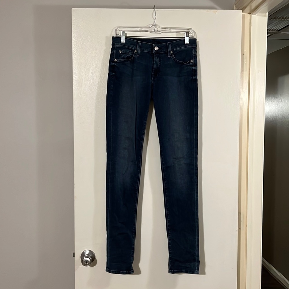 7 for all mankind stretch skinny jeans